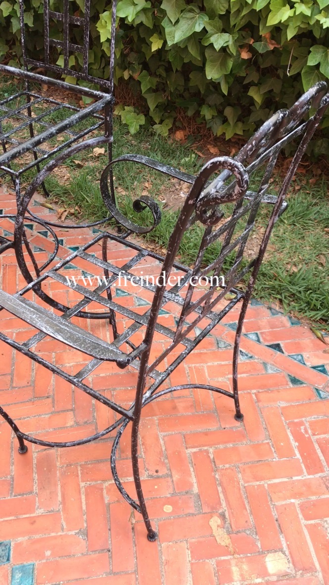 chaise de jardin en fer forge