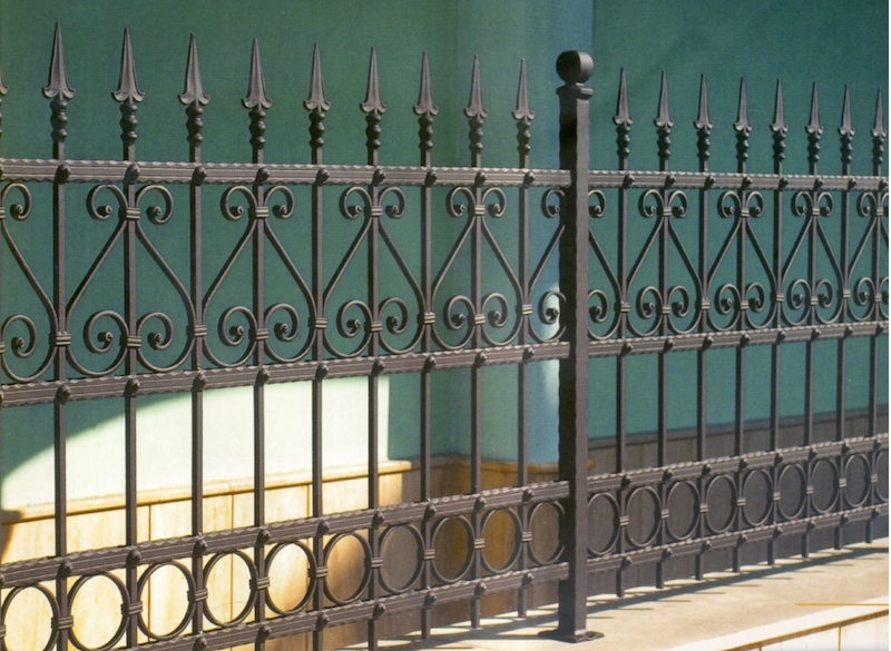 Grille, clôture, en, fer, forgé, extérieur, jardin, villa, maison, pas, cher, fabricant, Maroc, Marrakech