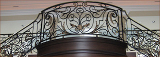 Wrought, iron, stair, railing, 