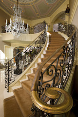 Wrought, iron, stair, railing, 