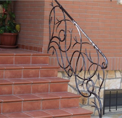 Wrought, iron, stair, railing, 