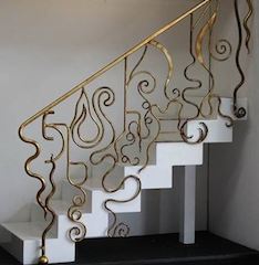 Wrought, iron, stair, railing, 