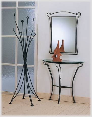 Maker, Wrought, iron, console, mirror, garden, furniture, shelters, miami, californie, Los angeles, shop, store,