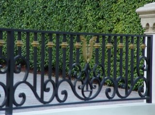 Grille, clôture, en, fer, forgé, extérieur, jardin, villa, maison, pas, cher, fabricant, Maroc, Marrakech433