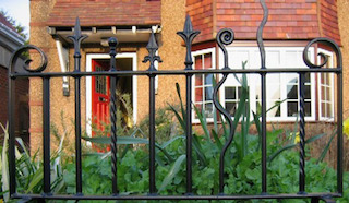 Grille, clôture, en, fer, forgé, extérieur, jardin, villa, maison, pas, cher, fabricant, Maroc, Marrakech