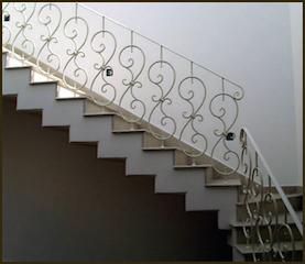 Rampe, escalier, en, fer, forgé, ferronnerie, d’Art, 