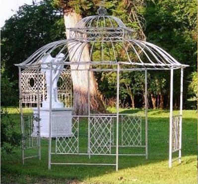 pergola en fer forgé - tonnelle en fer forgé - gloriette en fer forgé - abris jardin en fer forgé 