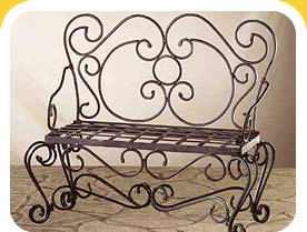 canapé en fer forgé – canapé de jardin – banc en fer forgé – banquette en fer forgé – siège de jardin en fer forgé – salon de jardin – salon en fer forgé 